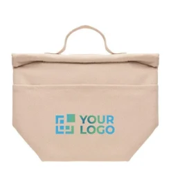 Gift Campaign Borsa frigo personalizzata cotone riciclato chiusura a gancio RollTop></noscript> Borse Termiche