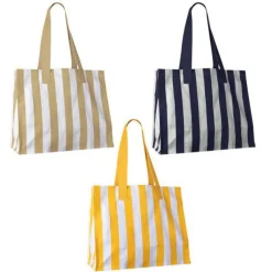 Gift Campaign Borsa grande in cotone riciclato con righe verticali> Shopper In Cotone Personalizzate
