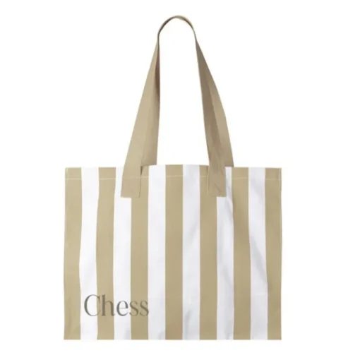 Gift Campaign Borsa grande in cotone riciclato con righe verticali> Shopper In Cotone Personalizzate
