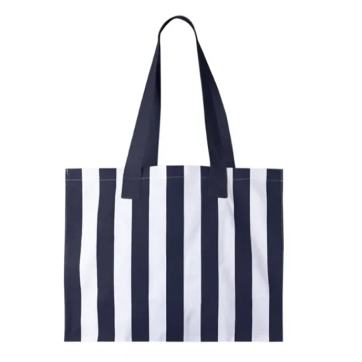 Gift Campaign Borsa grande in cotone riciclato con righe verticali> Shopper In Cotone Personalizzate