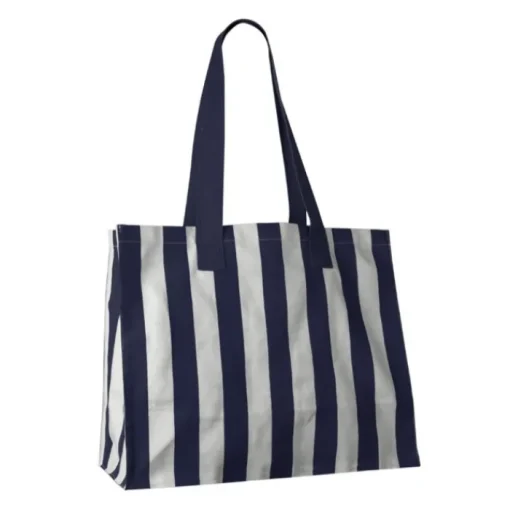 Gift Campaign Borsa grande in cotone riciclato con righe verticali> Shopper In Cotone Personalizzate