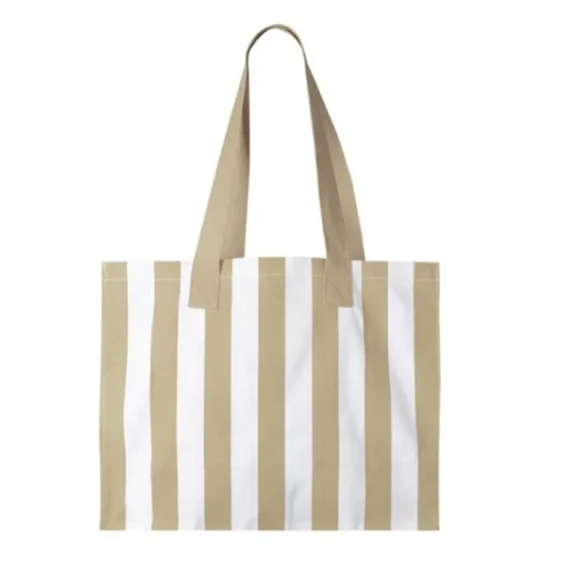 Gift Campaign Borsa grande in cotone riciclato con righe verticali> Shopper In Cotone Personalizzate