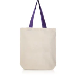 Gift Campaign Borsa in cotone con soffietto inferiore e manici colorati 180 g/m2></noscript> Shopper In Cotone Personalizzate