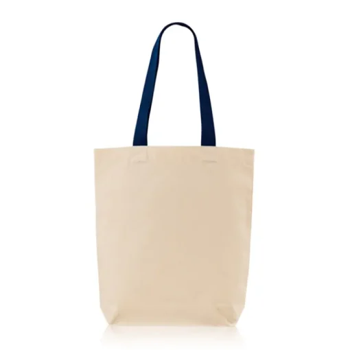 Gift Campaign Borsa in cotone con soffietto inferiore e manici colorati 180 g/m2> Shopper In Cotone Personalizzate