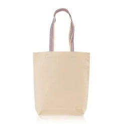 Gift Campaign Borsa in cotone con soffietto inferiore e manici colorati 180 g/m2></noscript> Shopper In Cotone Personalizzate