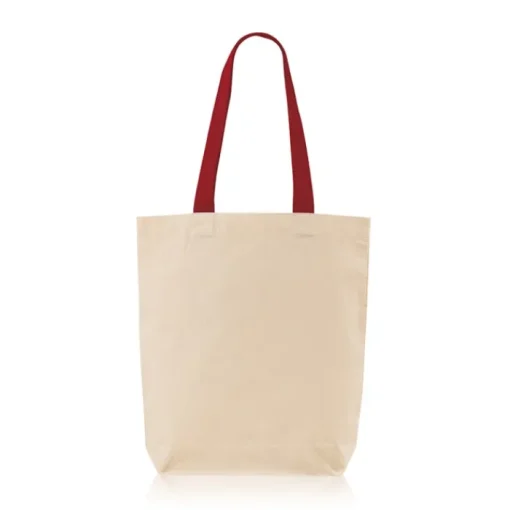 Gift Campaign Borsa in cotone con soffietto inferiore e manici colorati 180 g/m2> Shopper In Cotone Personalizzate