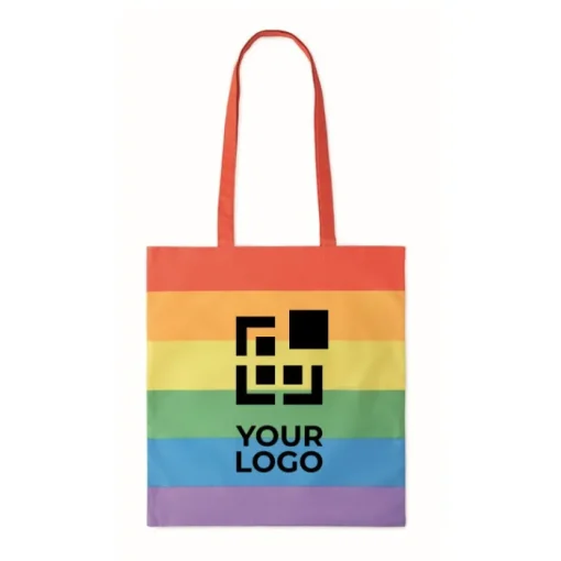 Gift Campaign Borsa in cotone personalizzata con motivo arcobaleno 200 g/m2 Rainbow> Shopper In Cotone Personalizzate