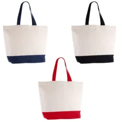 Gift Campaign Borsa in cotone riciclato con base e manici colorati da 320 g/m2> Shopper In Cotone Personalizzate