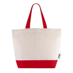 Gift Campaign Borsa in cotone riciclato con base e manici colorati da 320 g/m2></noscript> Shopper In Cotone Personalizzate