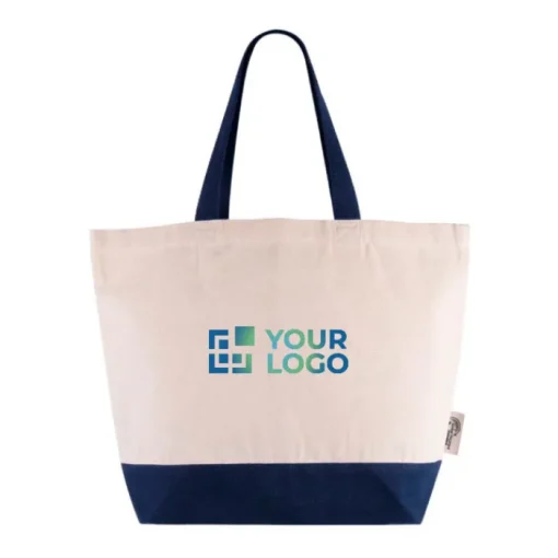 Gift Campaign Borsa in cotone riciclato con base e manici colorati da 320 g/m2> Shopper In Cotone Personalizzate