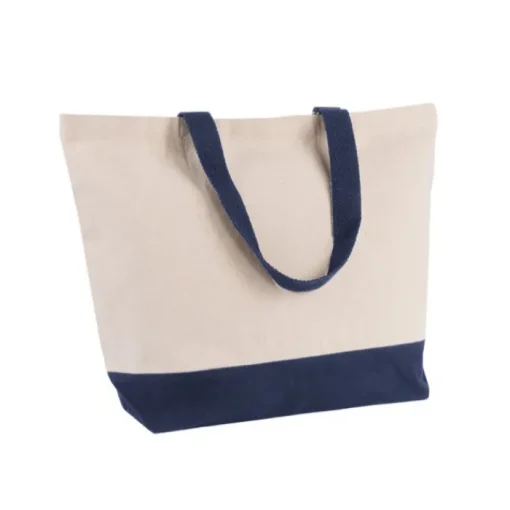 Gift Campaign Borsa in cotone riciclato con base e manici colorati da 320 g/m2> Shopper In Cotone Personalizzate