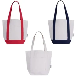 Gift Campaign Borsa in cotone riciclato con tasca esterna laterale> Shopper In Cotone Personalizzate