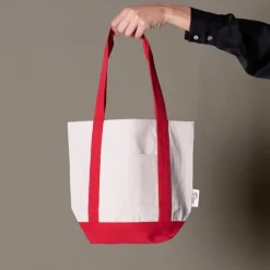 Gift Campaign Borsa in cotone riciclato con tasca esterna laterale> Shopper In Cotone Personalizzate