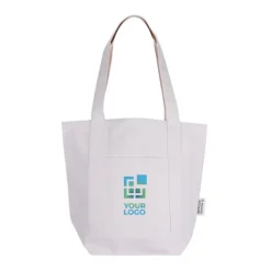 Gift Campaign Borsa in cotone riciclato con tasca esterna laterale></noscript> Shopper In Cotone Personalizzate