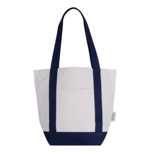 Gift Campaign Borsa in cotone riciclato con tasca esterna laterale> Shopper In Cotone Personalizzate