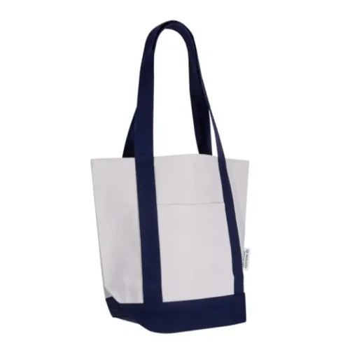 Gift Campaign Borsa in cotone riciclato con tasca esterna laterale> Shopper In Cotone Personalizzate