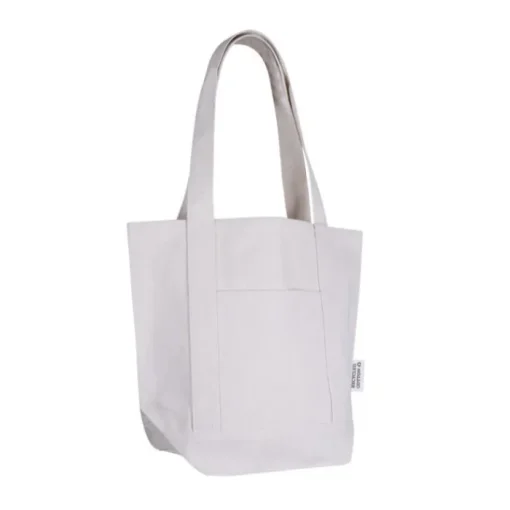 Gift Campaign Borsa in cotone riciclato con tasca esterna laterale> Shopper In Cotone Personalizzate