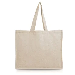 Gift Campaign Borsa in cotone riciclato con soffietto e manici lunghi 190 g/m2> Shopper In Cotone Personalizzate