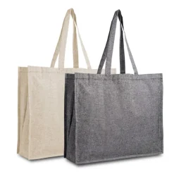 Gift Campaign Borsa in cotone riciclato con soffietto e manici lunghi 190 g/m2></noscript> Shopper In Cotone Personalizzate