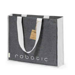 Gift Campaign Borsa in cotone riciclato e iuta con manici lunghi 140g/m2.> Borse Per La Spesa