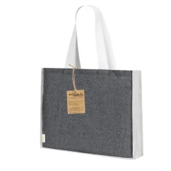 Gift Campaign Borsa in cotone riciclato e iuta con manici lunghi 140g/m2.> Borse Per La Spesa
