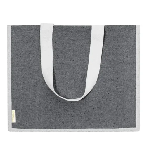 Gift Campaign Borsa in cotone riciclato e iuta con manici lunghi 140g/m2.> Borse Per La Spesa