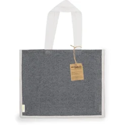 Gift Campaign Borsa in cotone riciclato e iuta con manici lunghi 140g/m2.></noscript> Borse Per La Spesa