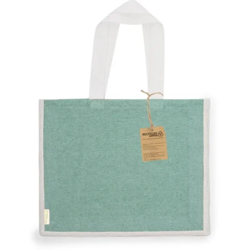 Gift Campaign Borsa in cotone riciclato e iuta con manici lunghi 140g/m2.> Borse Per La Spesa