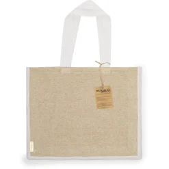 Gift Campaign Borsa in cotone riciclato e iuta con manici lunghi 140g/m2.></noscript> Borse Per La Spesa