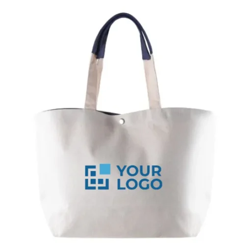 Gift Campaign Borsa in cotone riciclato con chiusura a scatto 280 g/m2> Borse Per La Spesa|Shopper In Cotone Personalizzate