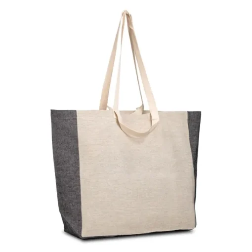 Gift Campaign Borsa in cotone riciclato naturale con soffietto colorato 190 g/m2> Borse Per La Spesa|Shopper In Cotone Personalizzate