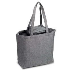 Gift Campaign Borsa in cotone riciclato con effetto mélange e soffietto 280 g/m2><noscript><img width=