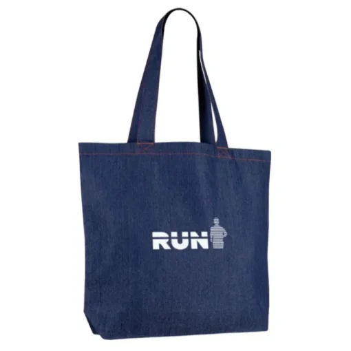 Gift Campaign Borsa in denim riciclato personalizzabile con manici lunghi 280 g/m2> Shopper In Cotone Personalizzate