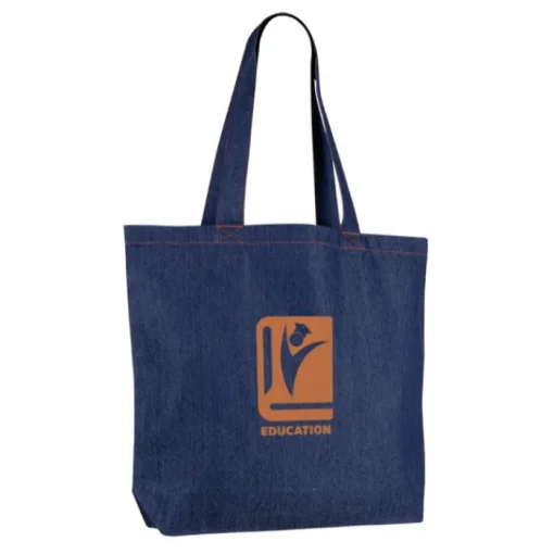 Gift Campaign Borsa in denim riciclato personalizzabile con manici lunghi 280 g/m2> Shopper In Cotone Personalizzate