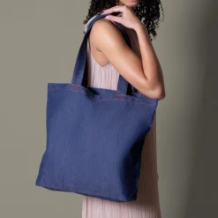 Gift Campaign Borsa in denim riciclato personalizzabile con manici lunghi 280 g/m2></noscript> Shopper In Cotone Personalizzate