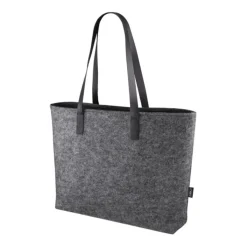 Gift Campaign Borsa in feltro RPET con manici in pelle sintetica Dual fabric> Borse Di Tela Personalizzate