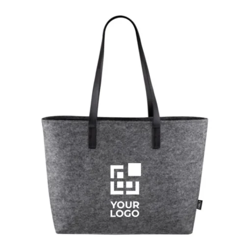 Gift Campaign Borsa in feltro RPET con manici in pelle sintetica Dual fabric> Borse Di Tela Personalizzate