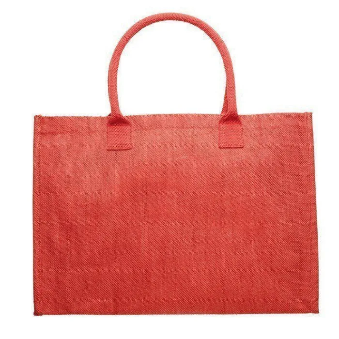 Gift Campaign Borsa in iuta da 340g/m2 e tela da 280g/m2 con manici corti in cotone> Borse Per La Spesa|Borse In Juta