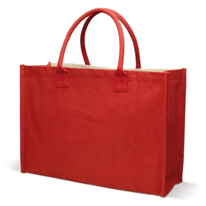 Gift Campaign Borsa in iuta da 340g/m2 e tela da 280g/m2 con manici corti in cotone> Borse Per La Spesa|Borse In Juta