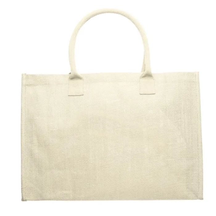 Gift Campaign Borsa in iuta da 340g/m2 e tela da 280g/m2 con manici corti in cotone> Borse Per La Spesa|Borse In Juta