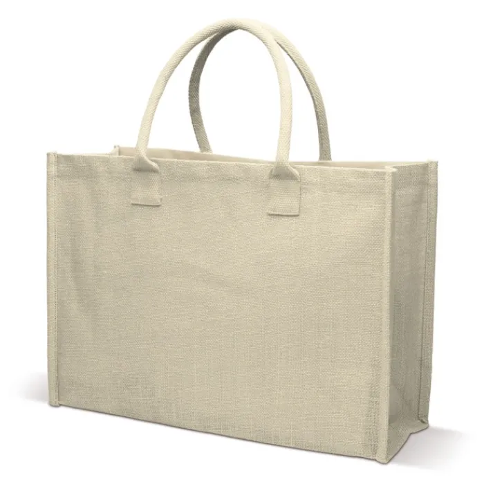 Gift Campaign Borsa in iuta da 340g/m2 e tela da 280g/m2 con manici corti in cotone> Borse Per La Spesa|Borse In Juta