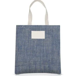 Gift Campaign Borsa in juta con manici in cotone e tessuto con motivo a zig-zag></noscript> Borse In Juta