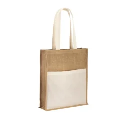 Gift Campaign Borsa in juta personalizzata con tasca 240 g/m2 Yute Pocket> Borse In Juta|Tote Bag Personalizzate