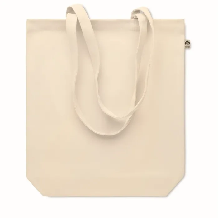 Gift Campaign Borsa in tela organica con logo con soffietto 270 g/m2 Eco Strong> Tote Bag Personalizzate|Shopper In Cotone Personalizzate