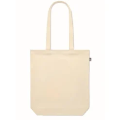 Gift Campaign Borsa in tela organica con logo con soffietto 270 g/m2 Eco Strong></noscript> Tote Bag Personalizzate|Shopper In Cotone Personalizzate