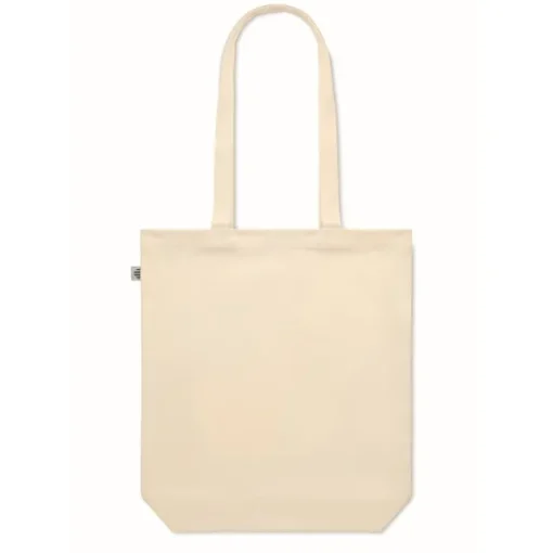 Gift Campaign Borsa in tela organica con logo con soffietto 270 g/m2 Eco Strong> Tote Bag Personalizzate|Shopper In Cotone Personalizzate