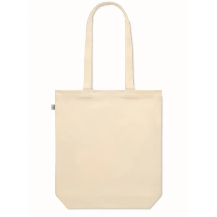 Gift Campaign Borsa in tela organica con logo con soffietto 270 g/m2 Eco Strong> Tote Bag Personalizzate|Shopper In Cotone Personalizzate