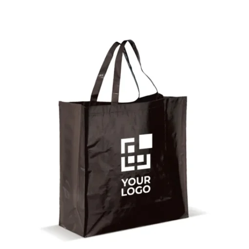 Gift Campaign Borsa in tessuto PP lucido con manici lunghi 50 cm e peso massimo 10kg> Shopper Tnt