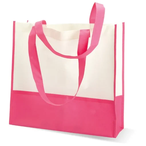 Gift Campaign Borsa in TNT personalizzata con fondo e manici colorati 80 g/m2 Vibe> Shopper Tnt|Borse Di Tela Personalizzate