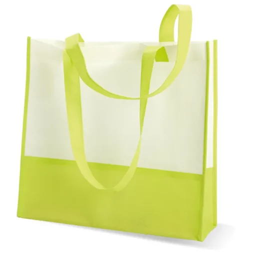 Gift Campaign Borsa in TNT personalizzata con fondo e manici colorati 80 g/m2 Vibe> Shopper Tnt|Borse Di Tela Personalizzate
